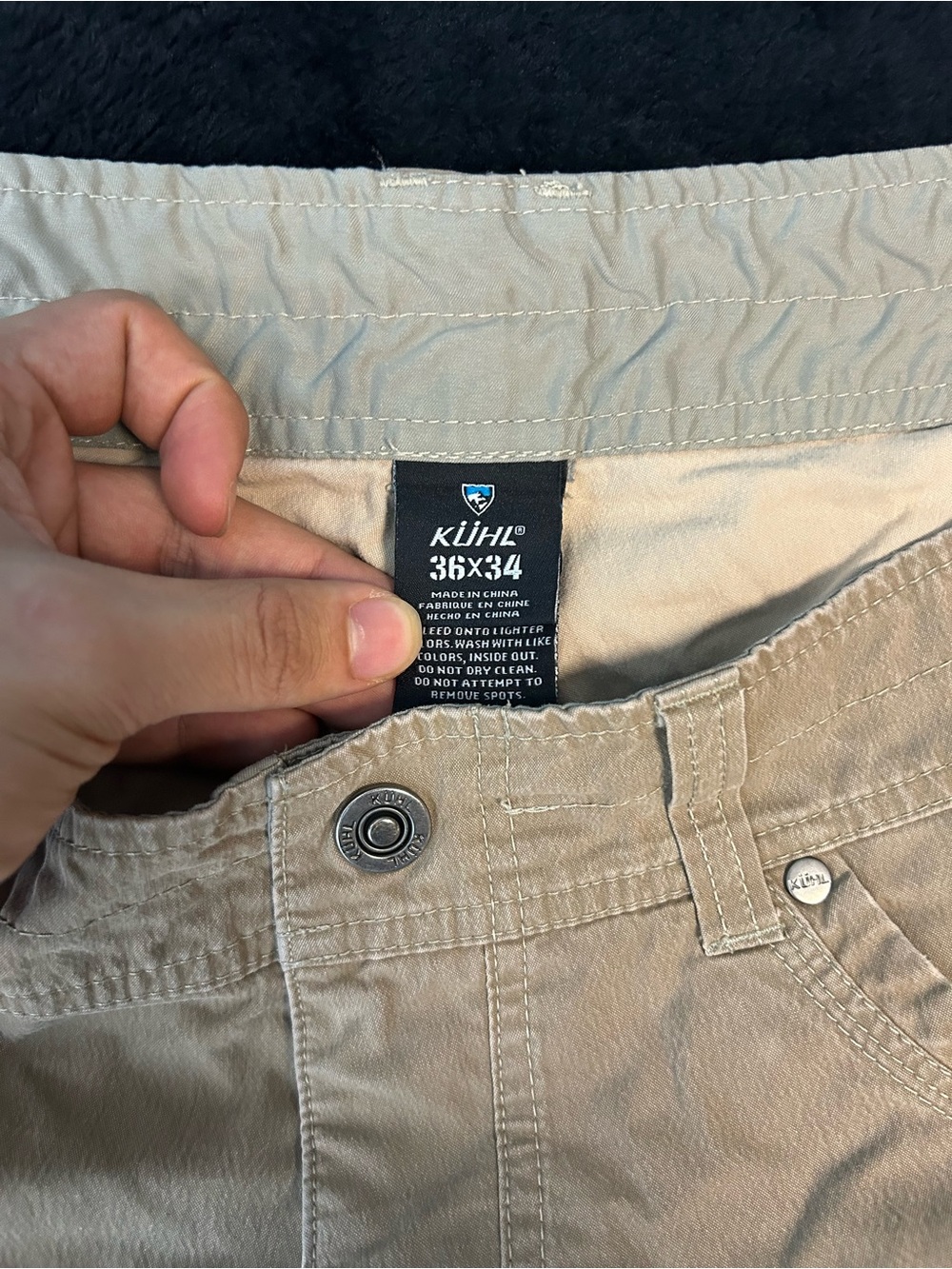 Kuhl Revolvr Pants Mens 36x34 Light Brown Stretch Canvas Hiking Workwear Utility - Picture 5 of 12
